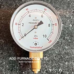 Yamataha Pressure Gauge 0-10kPa(0-100mBar) 3/8G